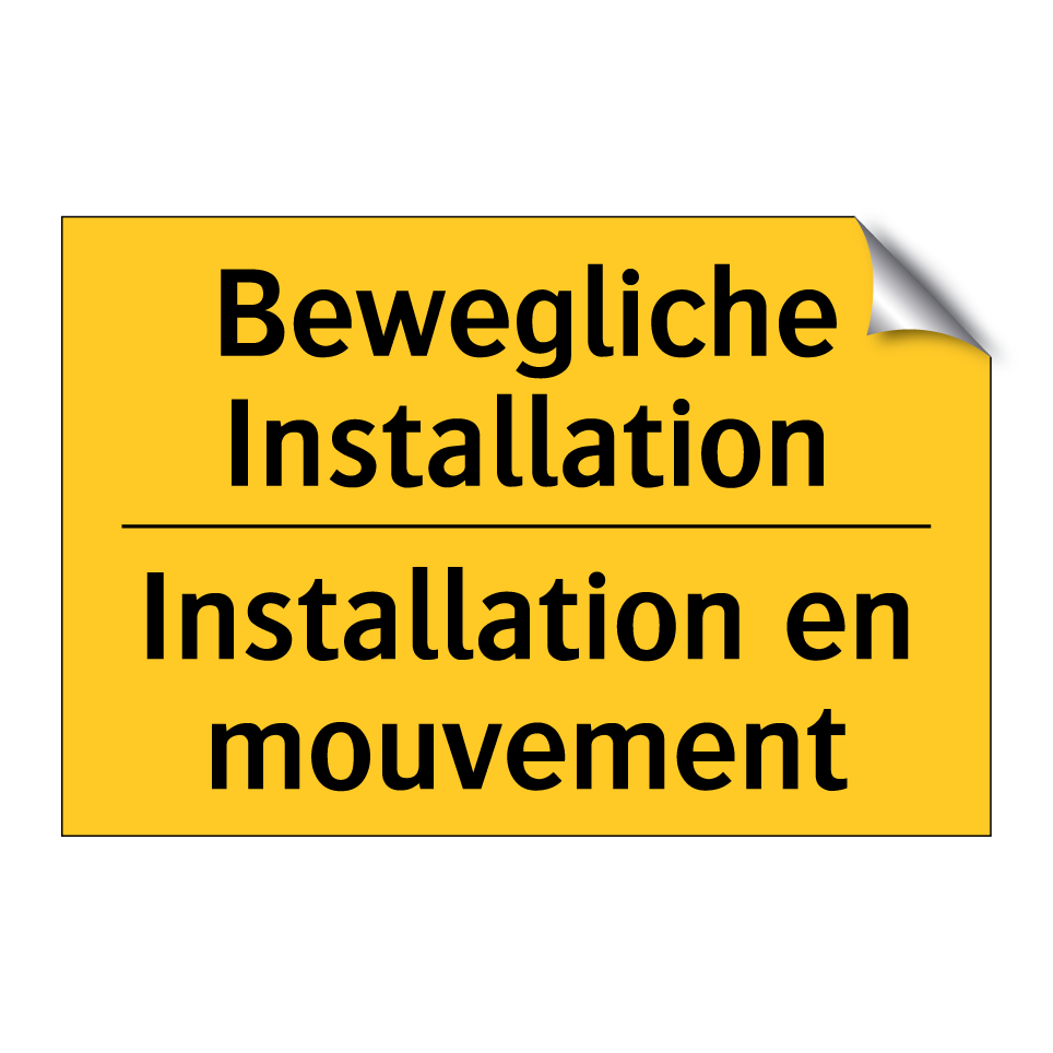 Bewegliche Installation - Installation en mouvement