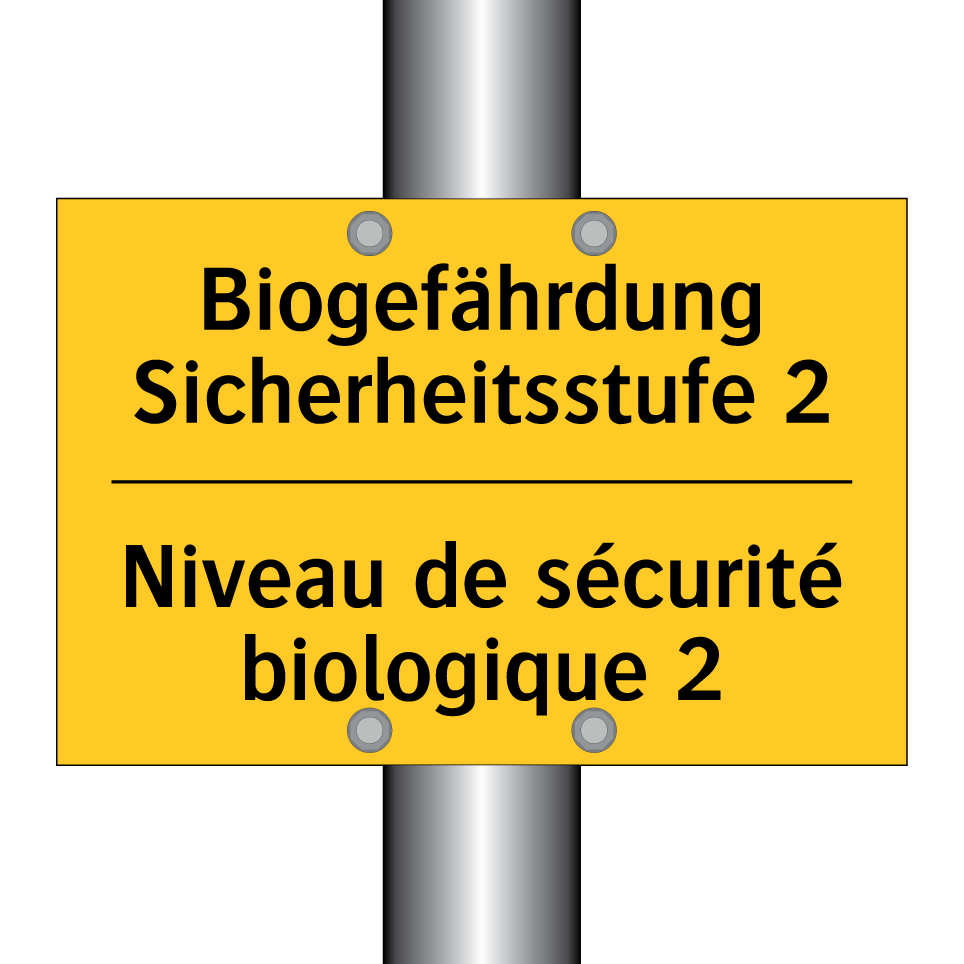 Biogefährdung Sicherheitsstufe /.../ - Niveau de sécurité biologique /.../