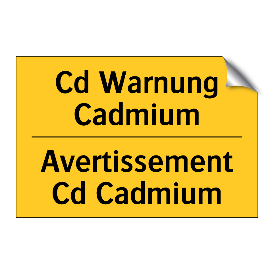 Cd Warnung Cadmium - Avertissement Cd Cadmium