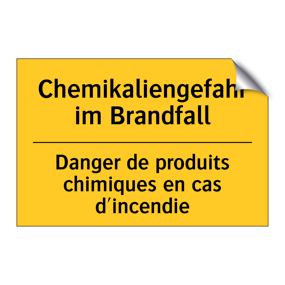 Chemikaliengefahr im Brandfall - Danger de produits chimiques en /.../