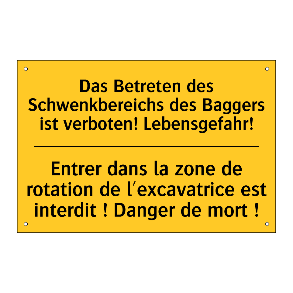 Das Betreten des Schwenkbereichs /.../ - Entrer dans la zone de rotation /.../