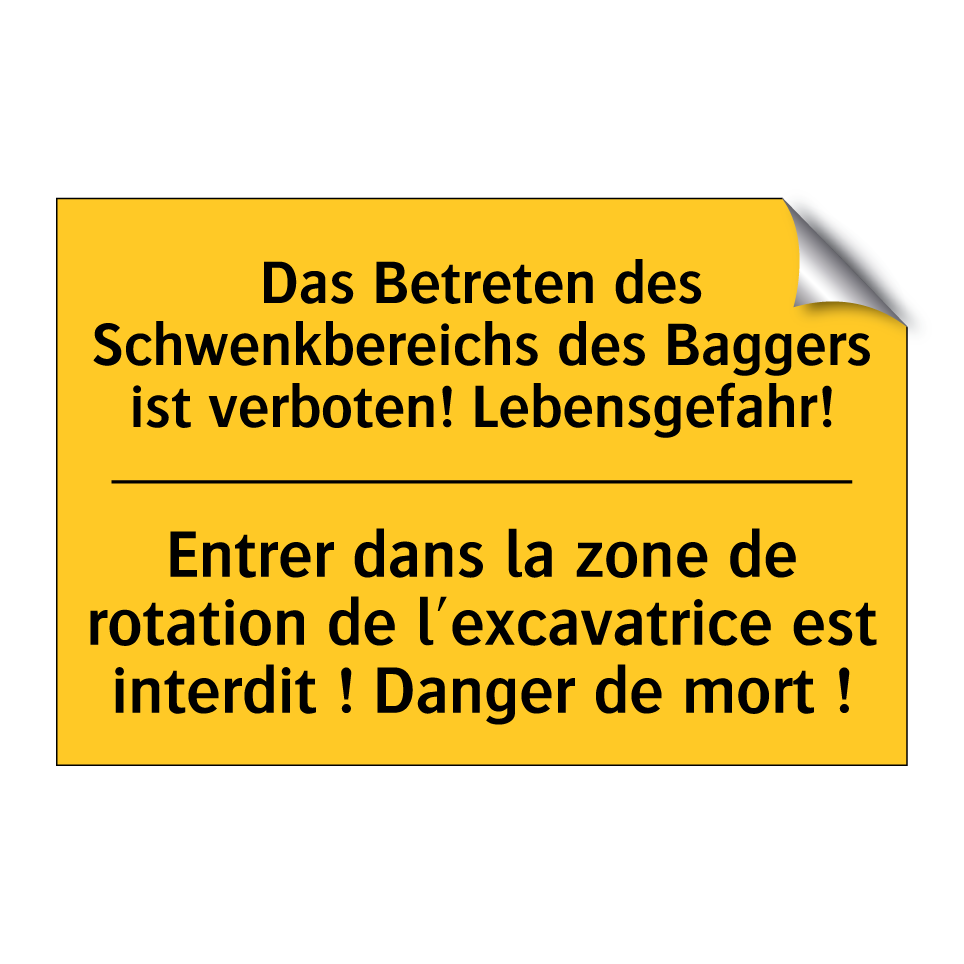 Das Betreten des Schwenkbereichs /.../ - Entrer dans la zone de rotation /.../