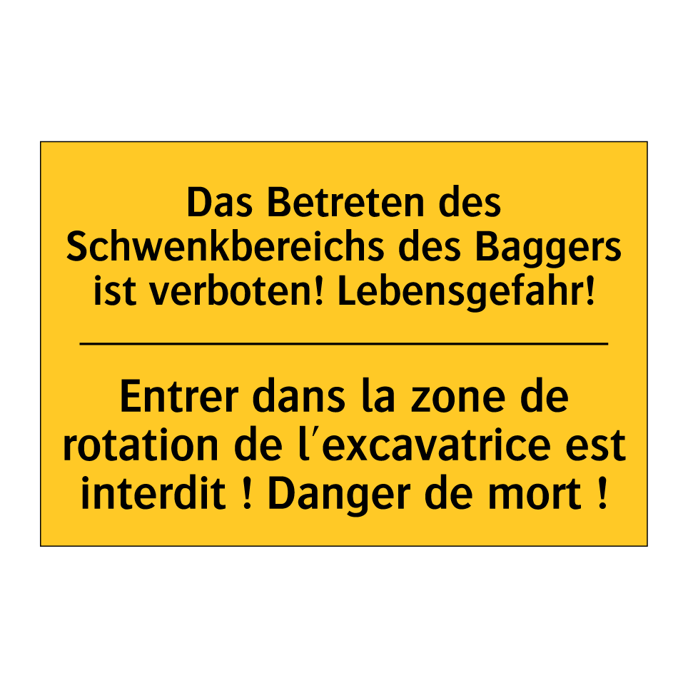 Das Betreten des Schwenkbereichs /.../ - Entrer dans la zone de rotation /.../