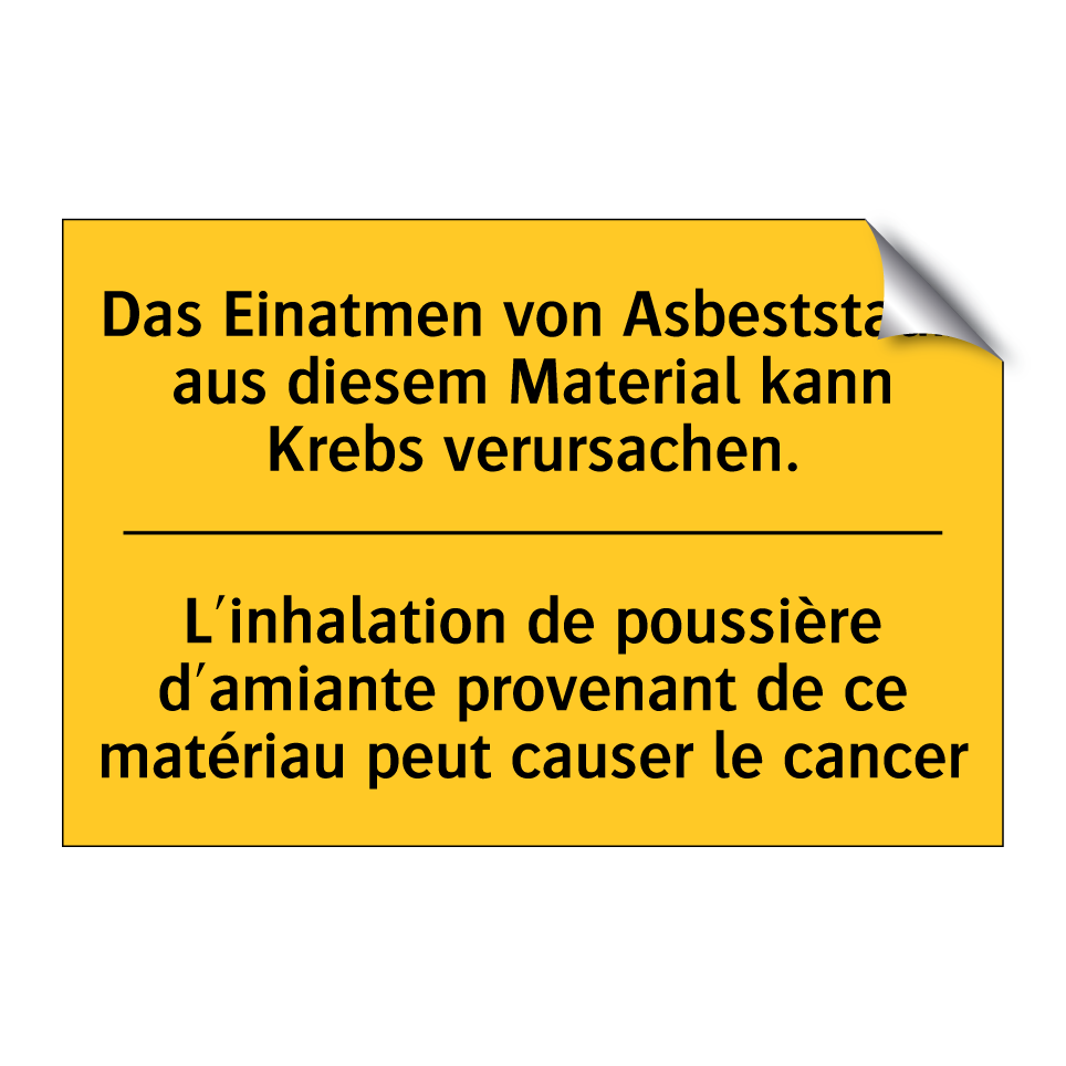 Das Einatmen von Asbeststaub aus /.../ - L'inhalation de poussière d'amiante /.../
