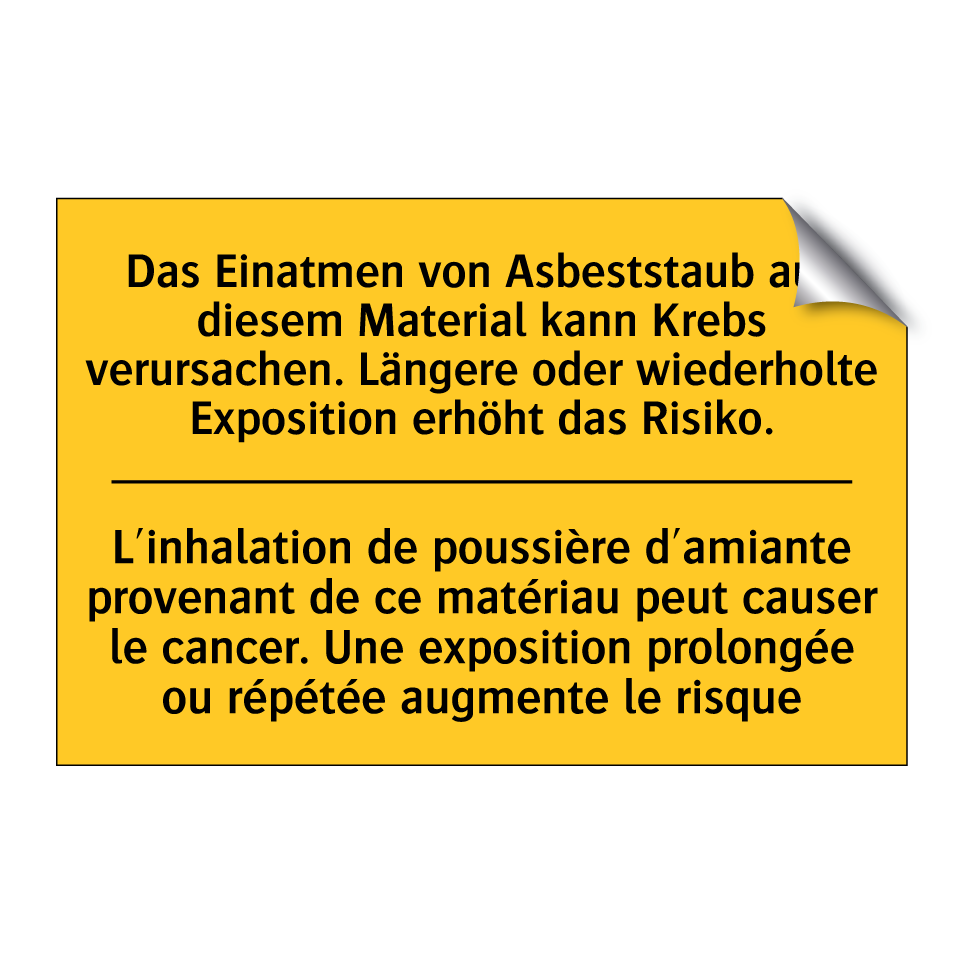 Das Einatmen von Asbeststaub aus /.../ - L'inhalation de poussière d'amiante /.../