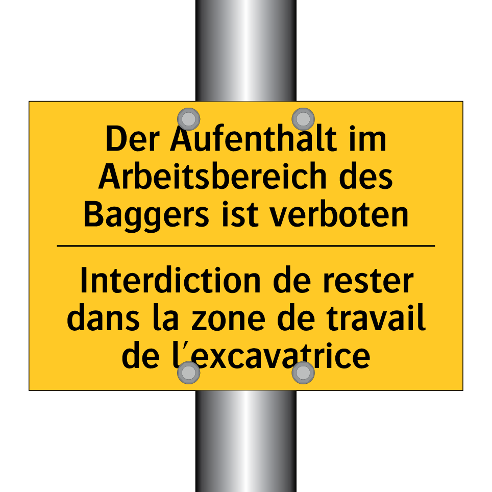 Der Aufenthalt im Arbeitsbereich /.../ - Interdiction de rester dans la /.../