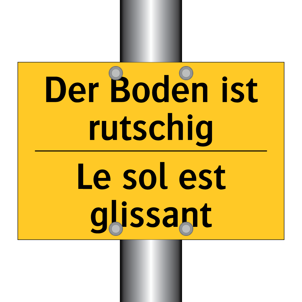 Der Boden ist rutschig - Le sol est glissant