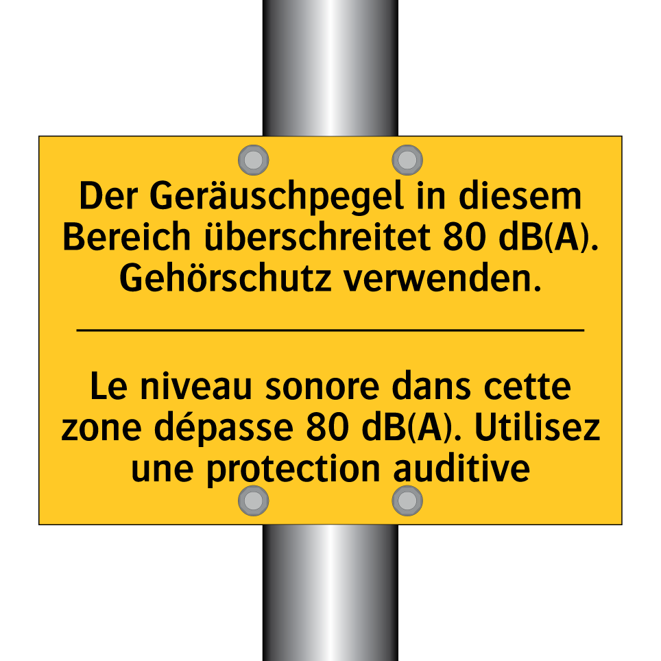 Der Geräuschpegel in diesem Bereich /.../ - Le niveau sonore dans cette zone /.../