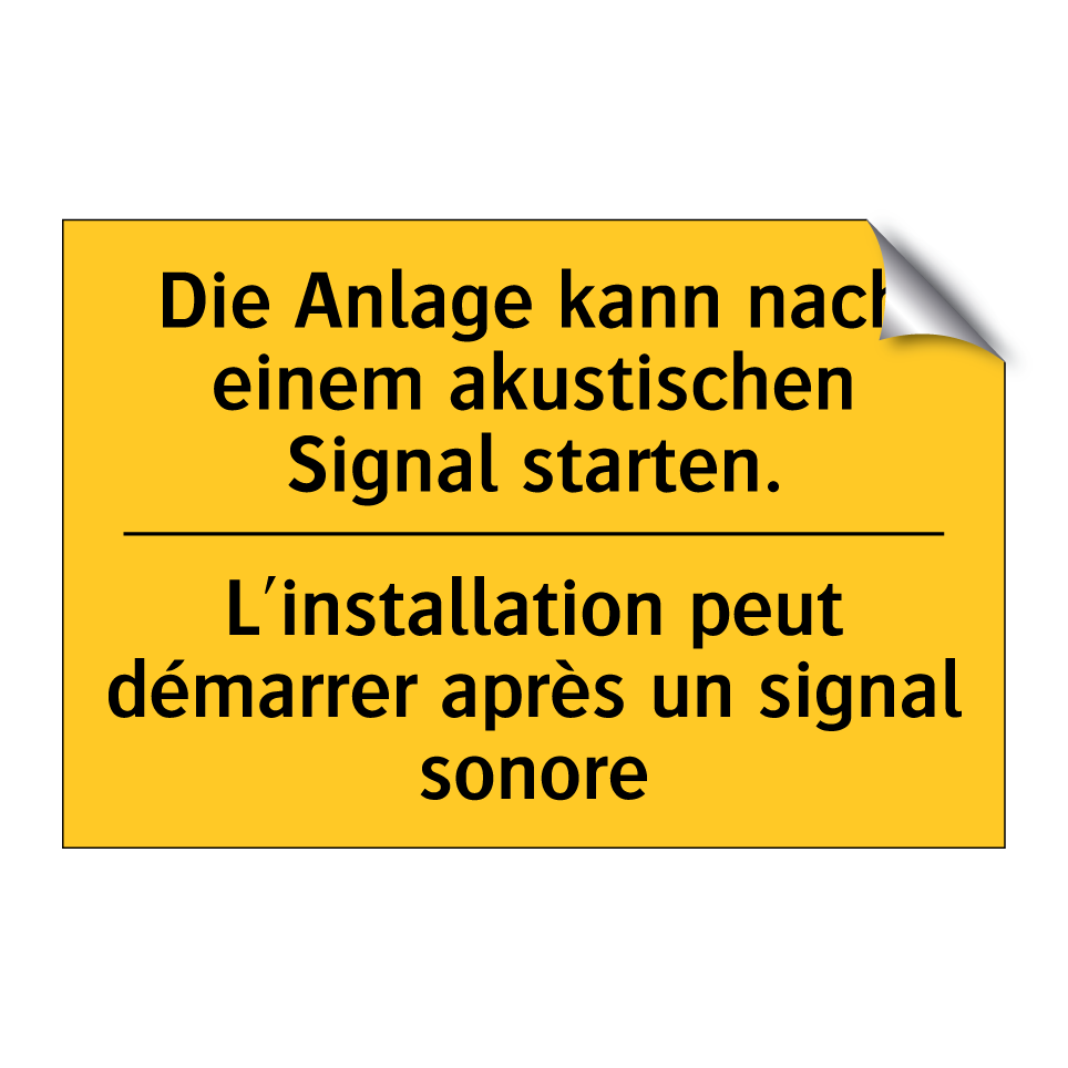 Die Anlage kann nach einem akustischen /.../ - L'installation peut démarrer après /.../