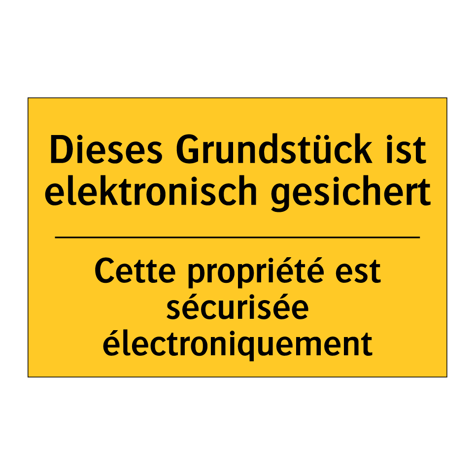 Dieses Grundstück ist elektronisch /.../ - Cette propriété est sécurisée /.../