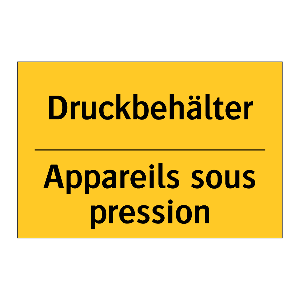 Druckbehälter - Appareils sous pression