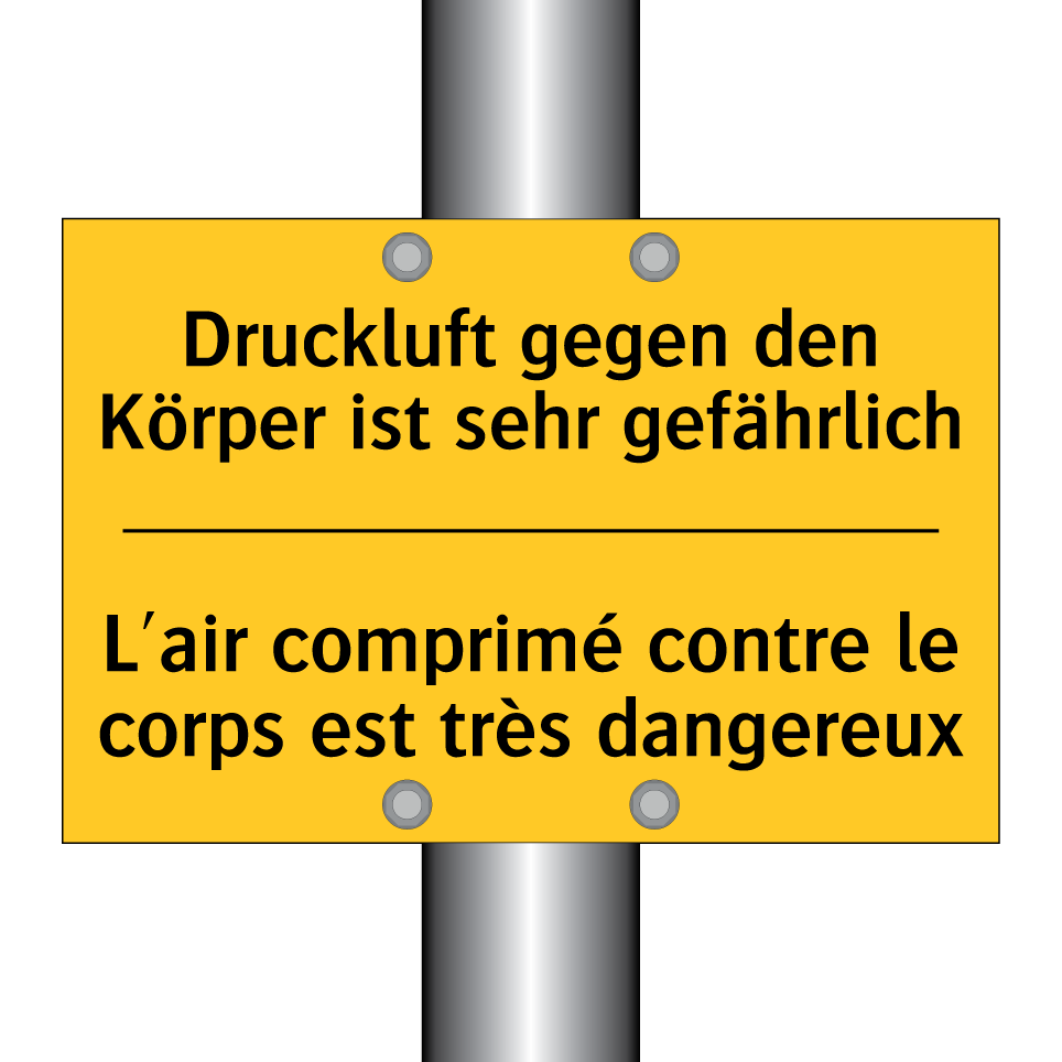 Druckluft gegen den Körper ist /.../ - L'air comprimé contre le corps /.../
