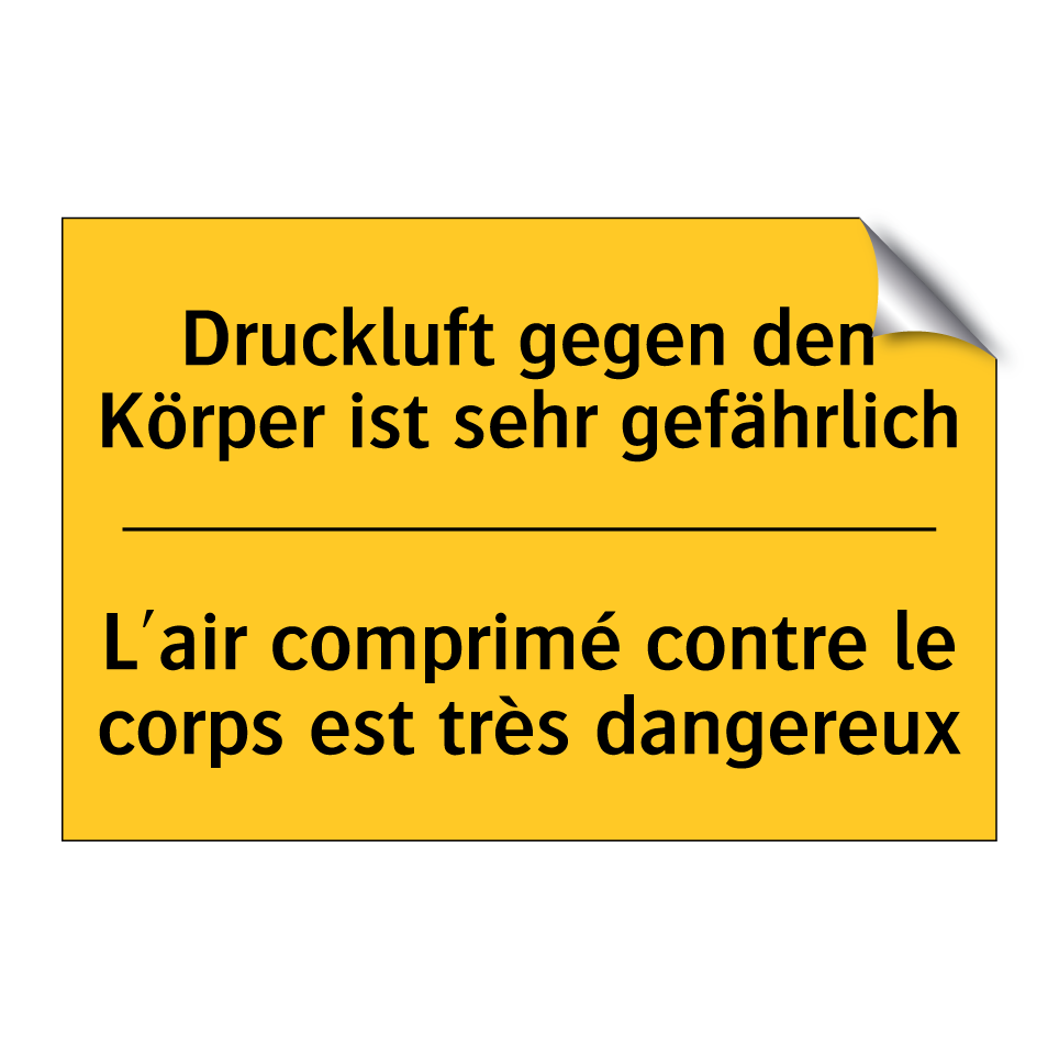 Druckluft gegen den Körper ist /.../ - L'air comprimé contre le corps /.../