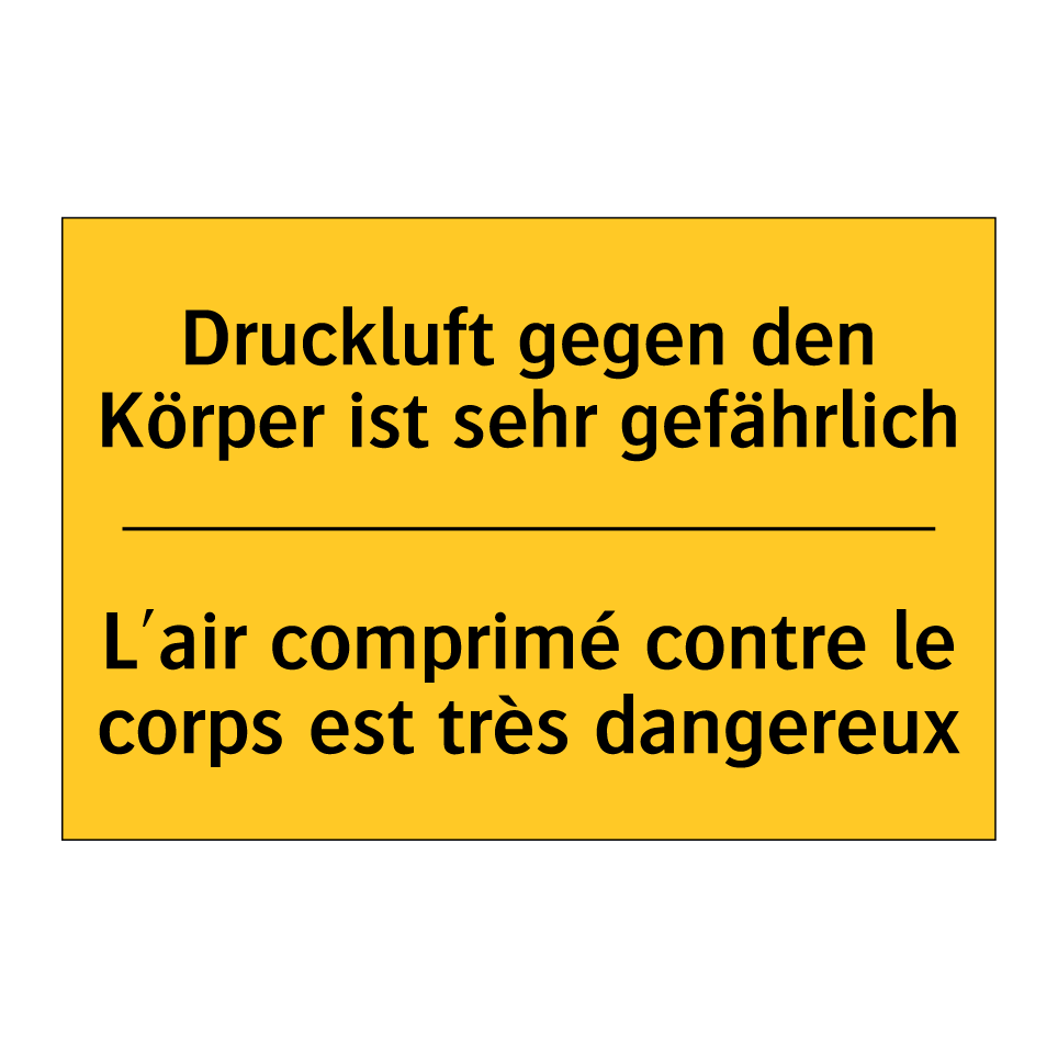 Druckluft gegen den Körper ist /.../ - L'air comprimé contre le corps /.../