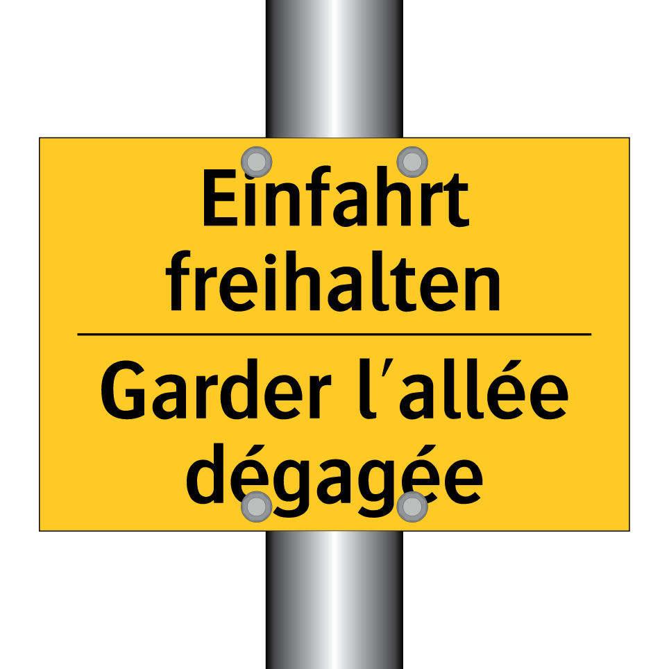 Einfahrt freihalten - Garder l'allée dégagée