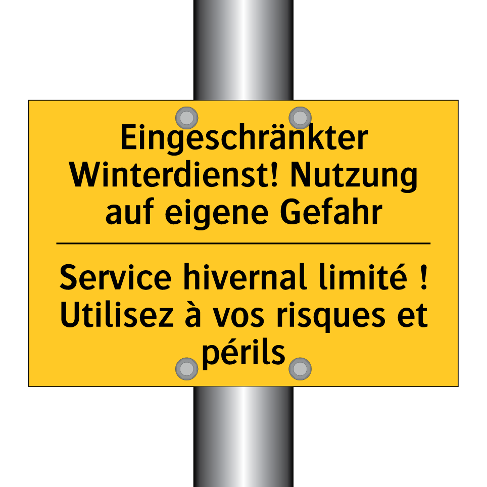 Eingeschränkter Winterdienst! /.../ - Service hivernal limité ! Utilisez /.../