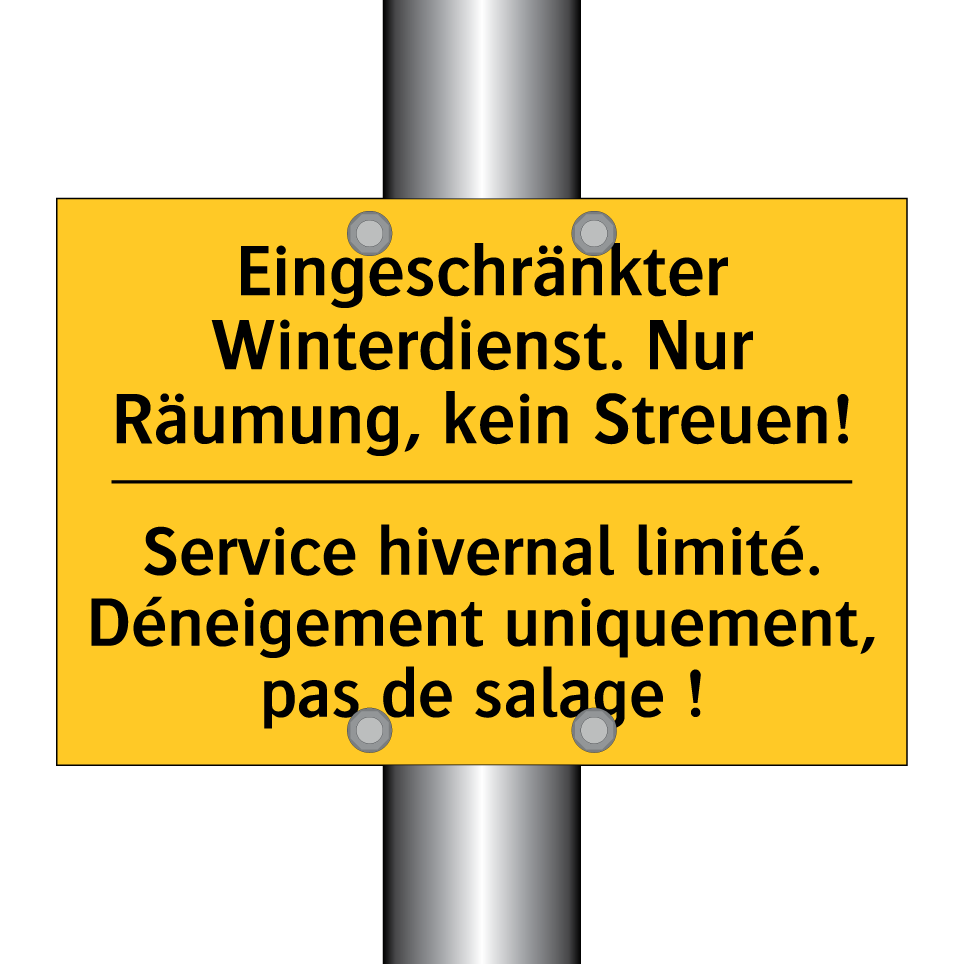 Eingeschränkter Winterdienst. /.../ - Service hivernal limité. Déneigement /.../