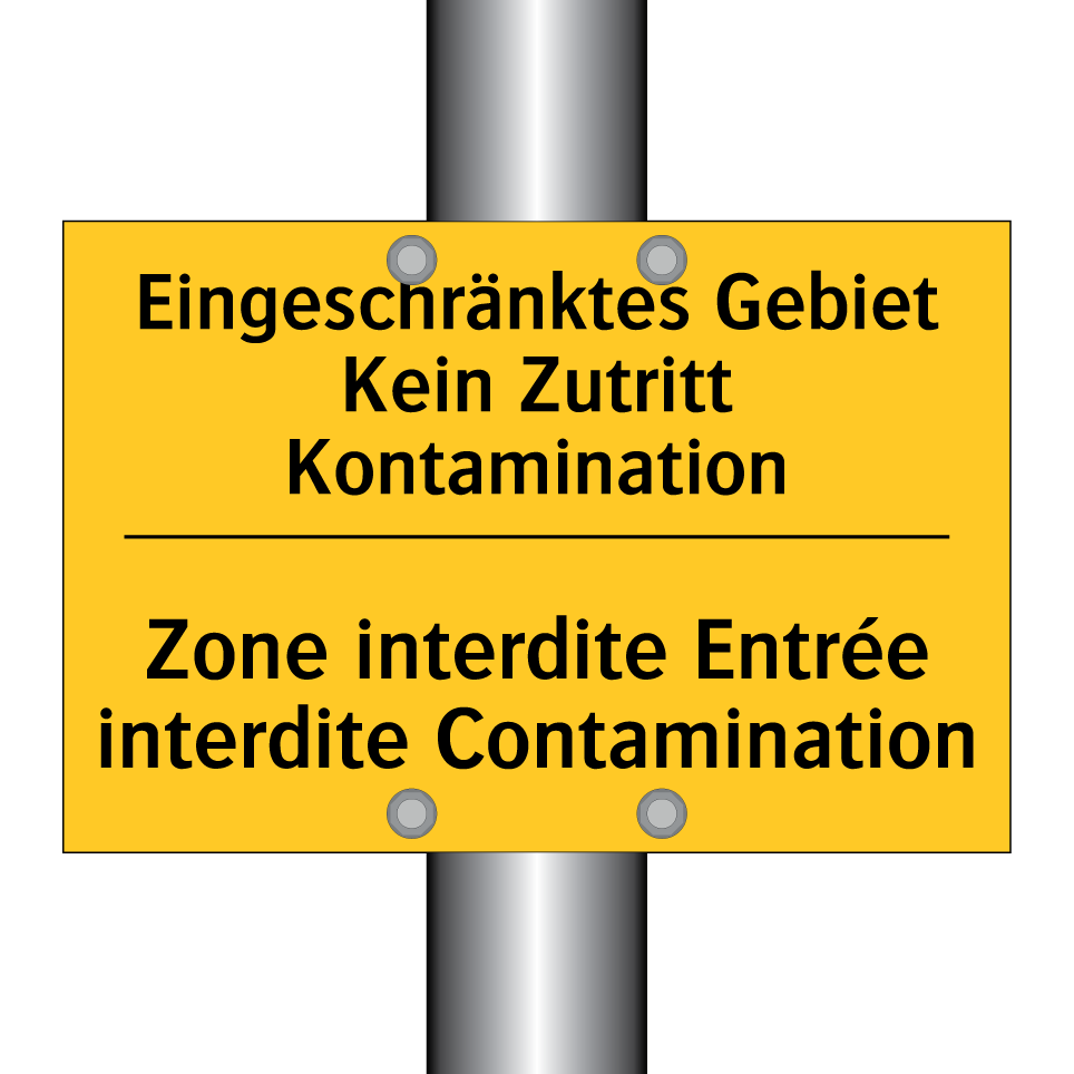 Eingeschränktes Gebiet Kein Zutritt /.../ - Zone interdite Entrée interdite /.../