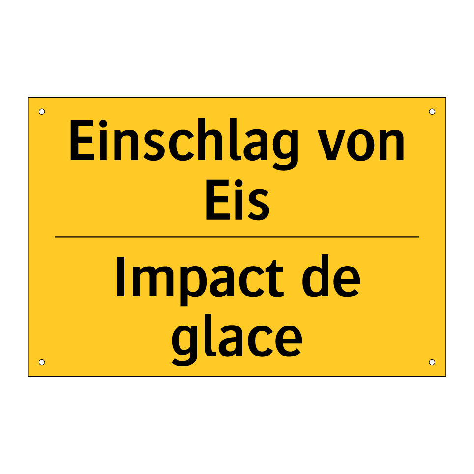 Einschlag von Eis - Impact de glace