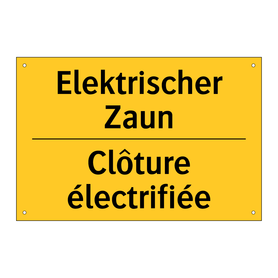 Elektrischer Zaun - Clôture électrifiée