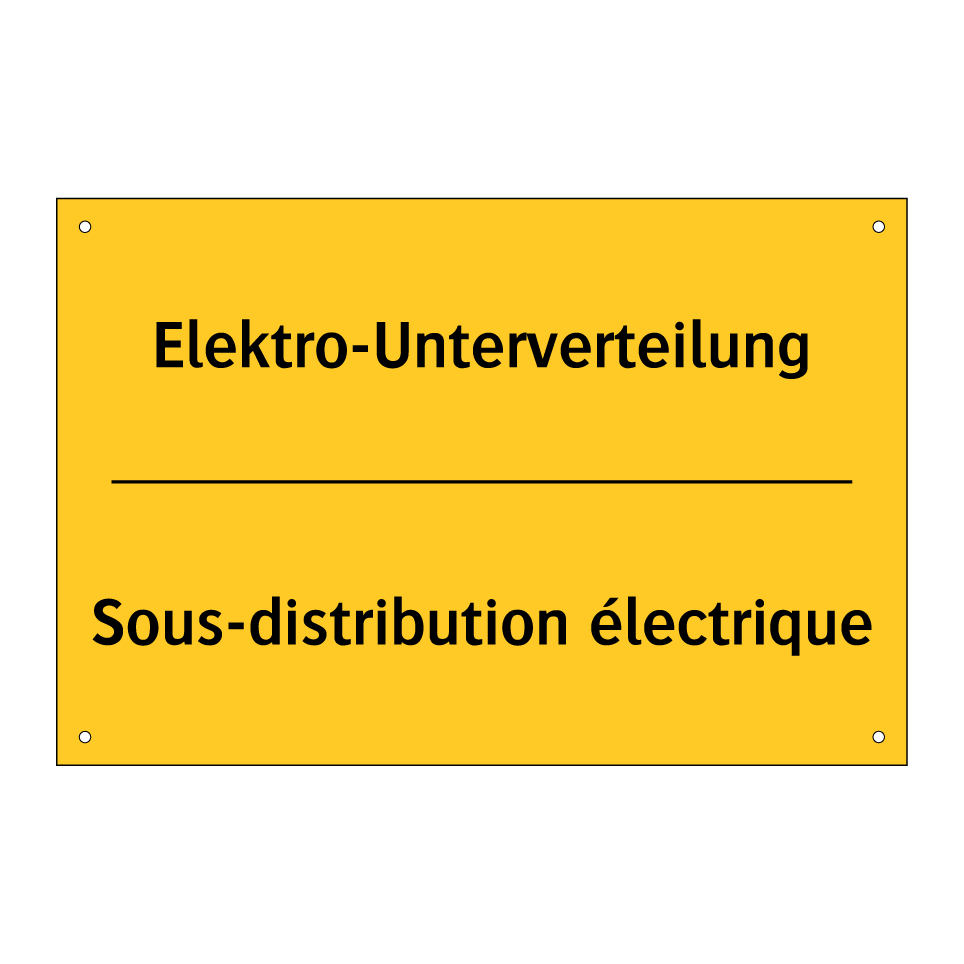 Elektro-Unterverteilung - Sous-distribution électrique