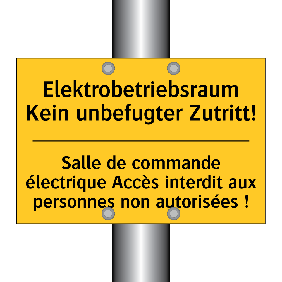 Elektrobetriebsraum Kein unbefugter /.../ - Salle de commande électrique Accès /.../