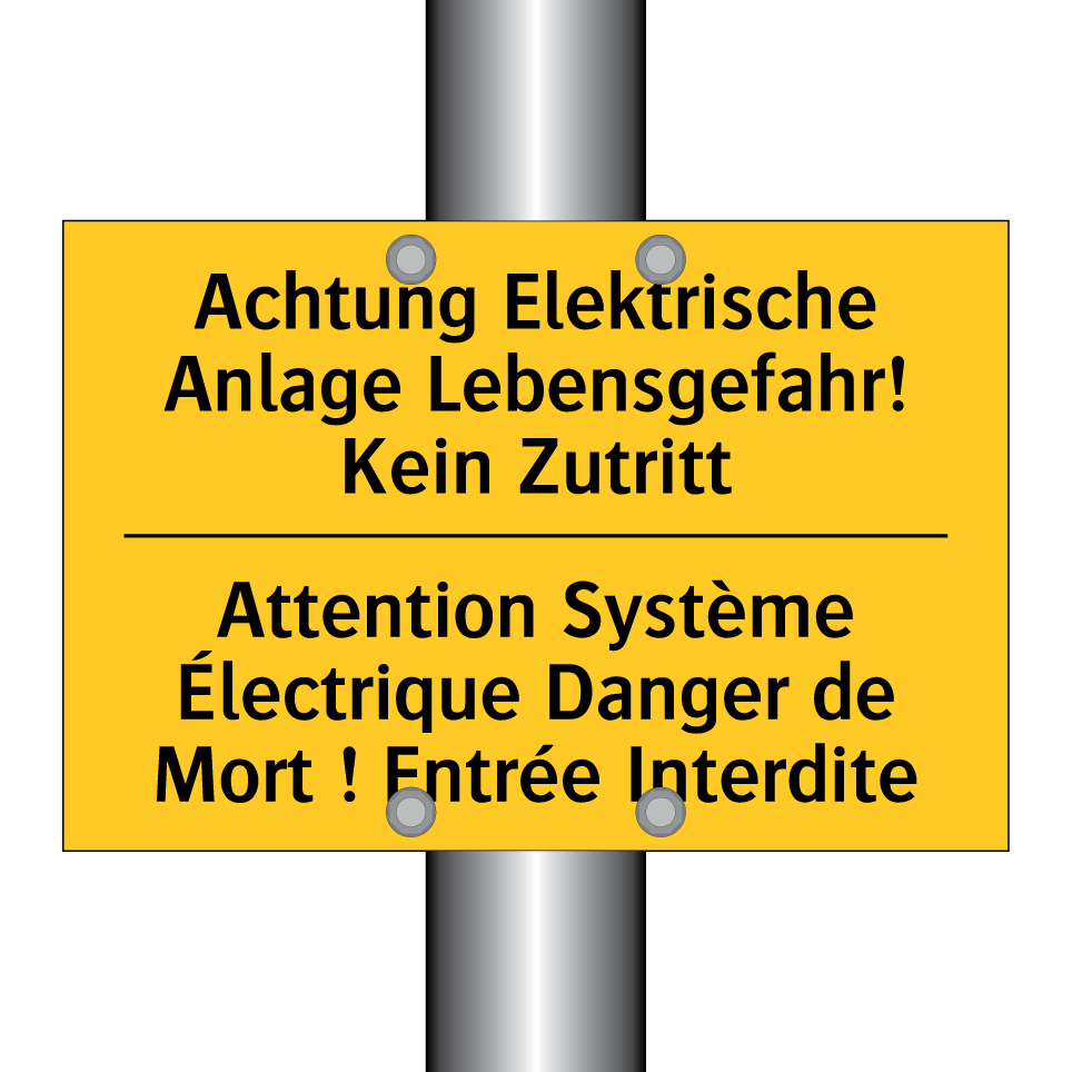 Achtung Elektrische Anlage Lebensgefahr! /.../ - Attention Système Électrique Danger /.../
