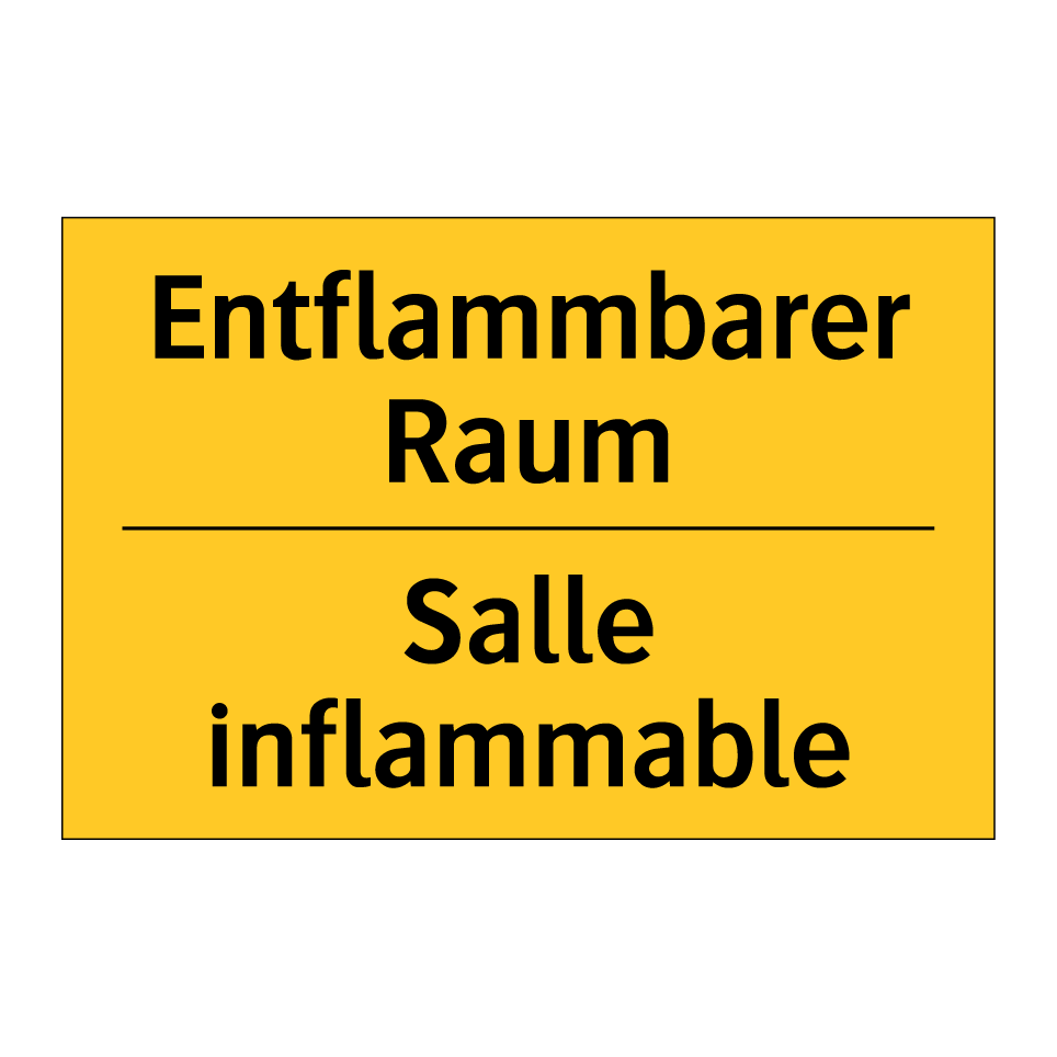 Entflammbarer Raum - Salle inflammable