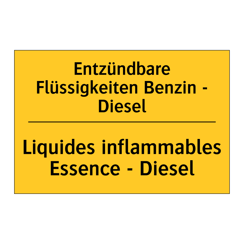 Entzündbare Flüssigkeiten Benzin /.../ - Liquides inflammables Essence /.../