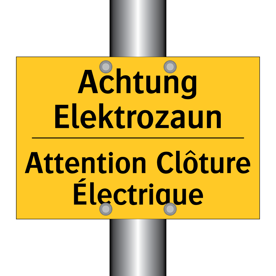 Achtung Elektrozaun - Attention Clôture Électrique