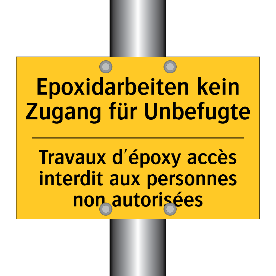 Epoxidarbeiten kein Zugang für /.../ - Travaux d'époxy accès interdit /.../