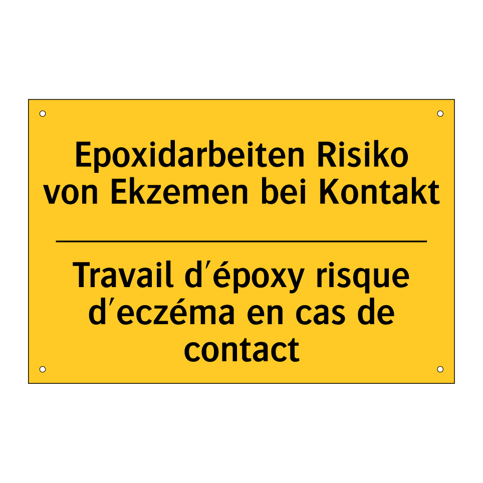 Epoxidarbeiten Risiko von Ekzemen /.../ - Travail d'époxy risque d'eczéma /.../