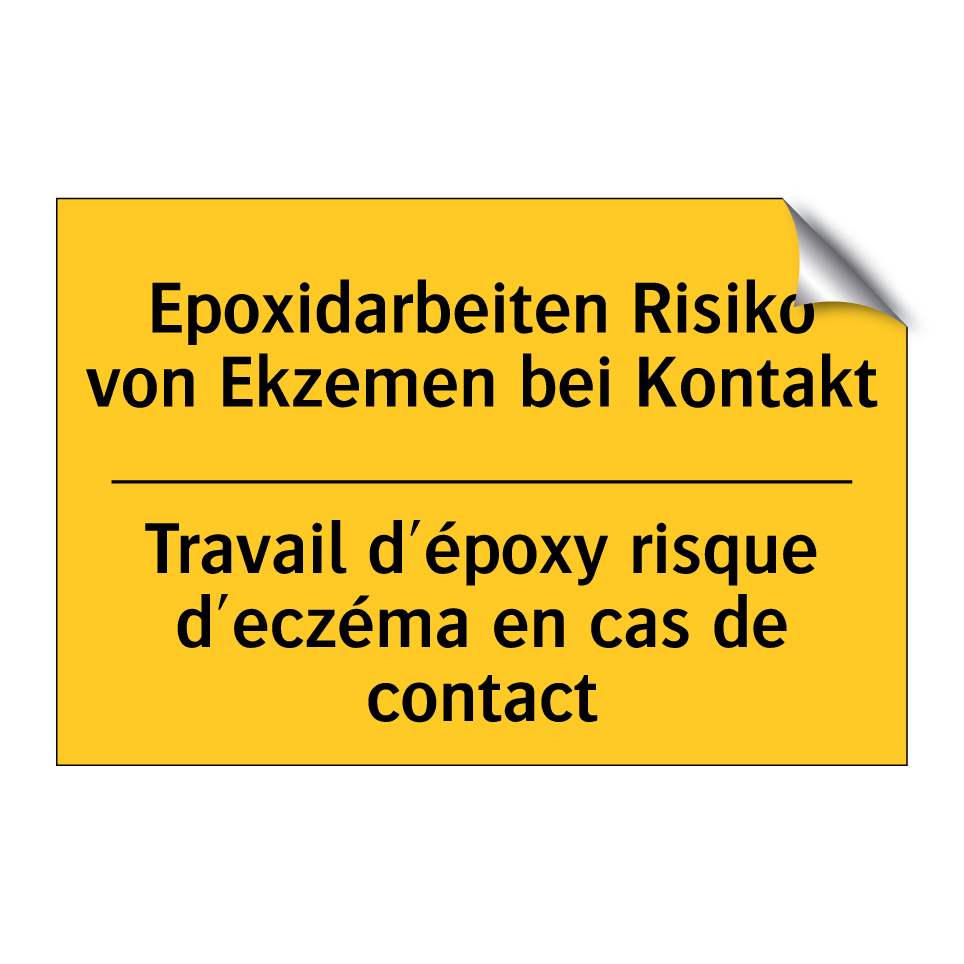 Epoxidarbeiten Risiko von Ekzemen /.../ - Travail d'époxy risque d'eczéma /.../