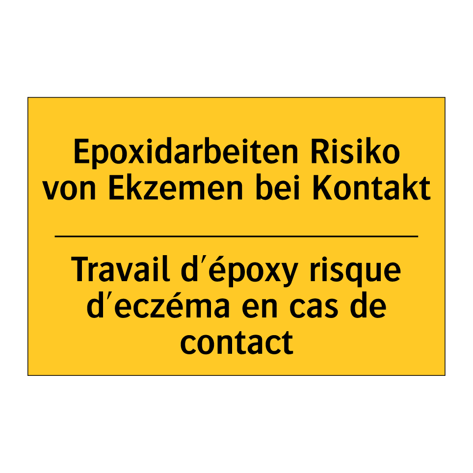 Epoxidarbeiten Risiko von Ekzemen /.../ - Travail d'époxy risque d'eczéma /.../