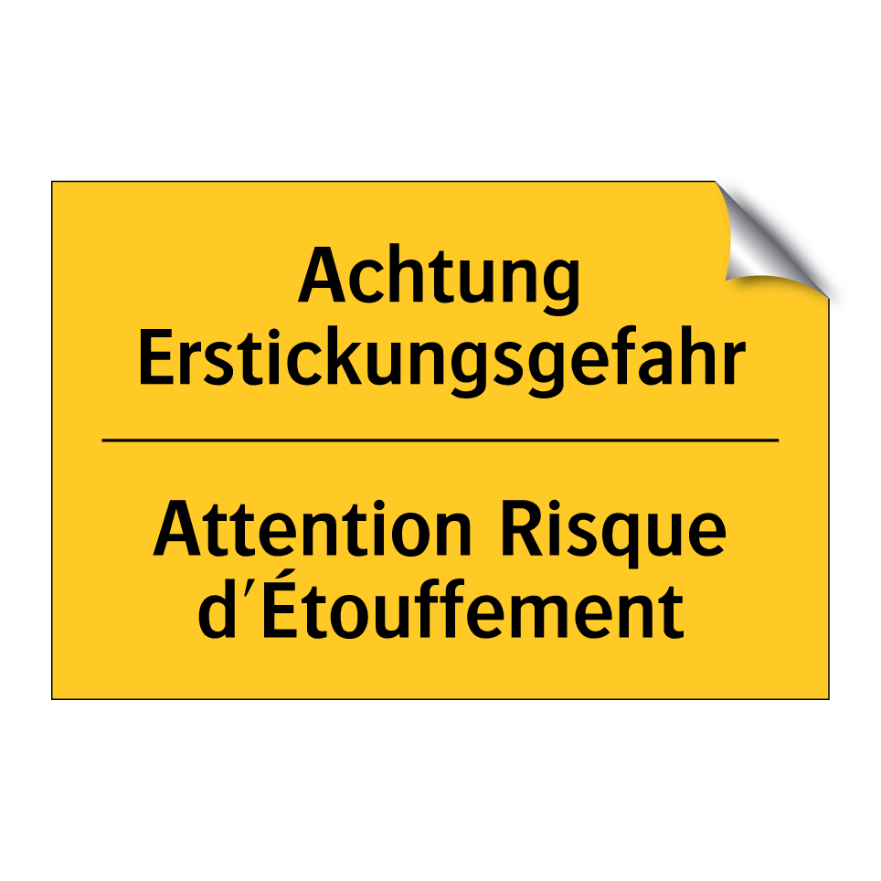 Achtung Erstickungsgefahr - Attention Risque d'Étouffement