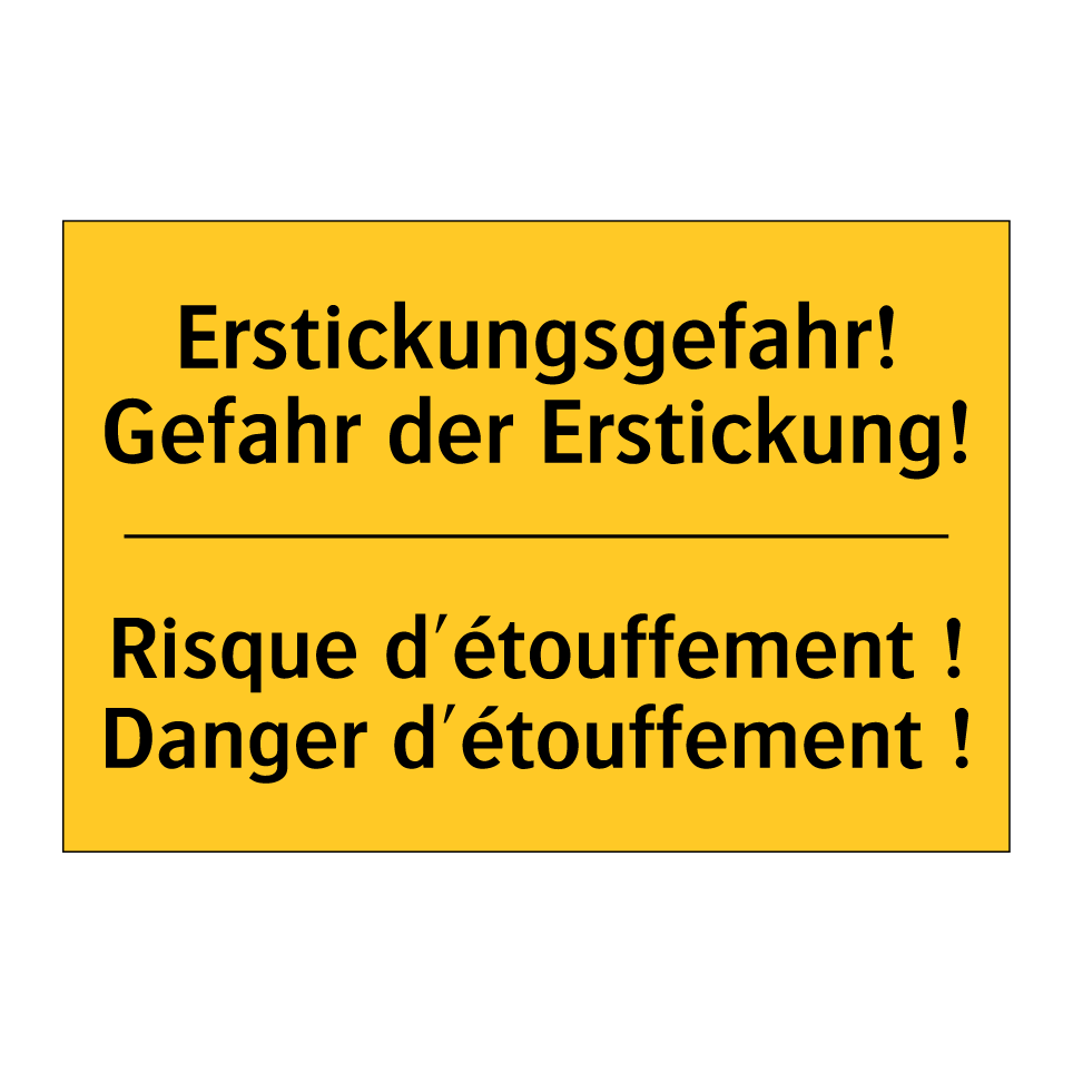 Erstickungsgefahr! Gefahr der /.../ - Risque d'étouffement ! Danger /.../