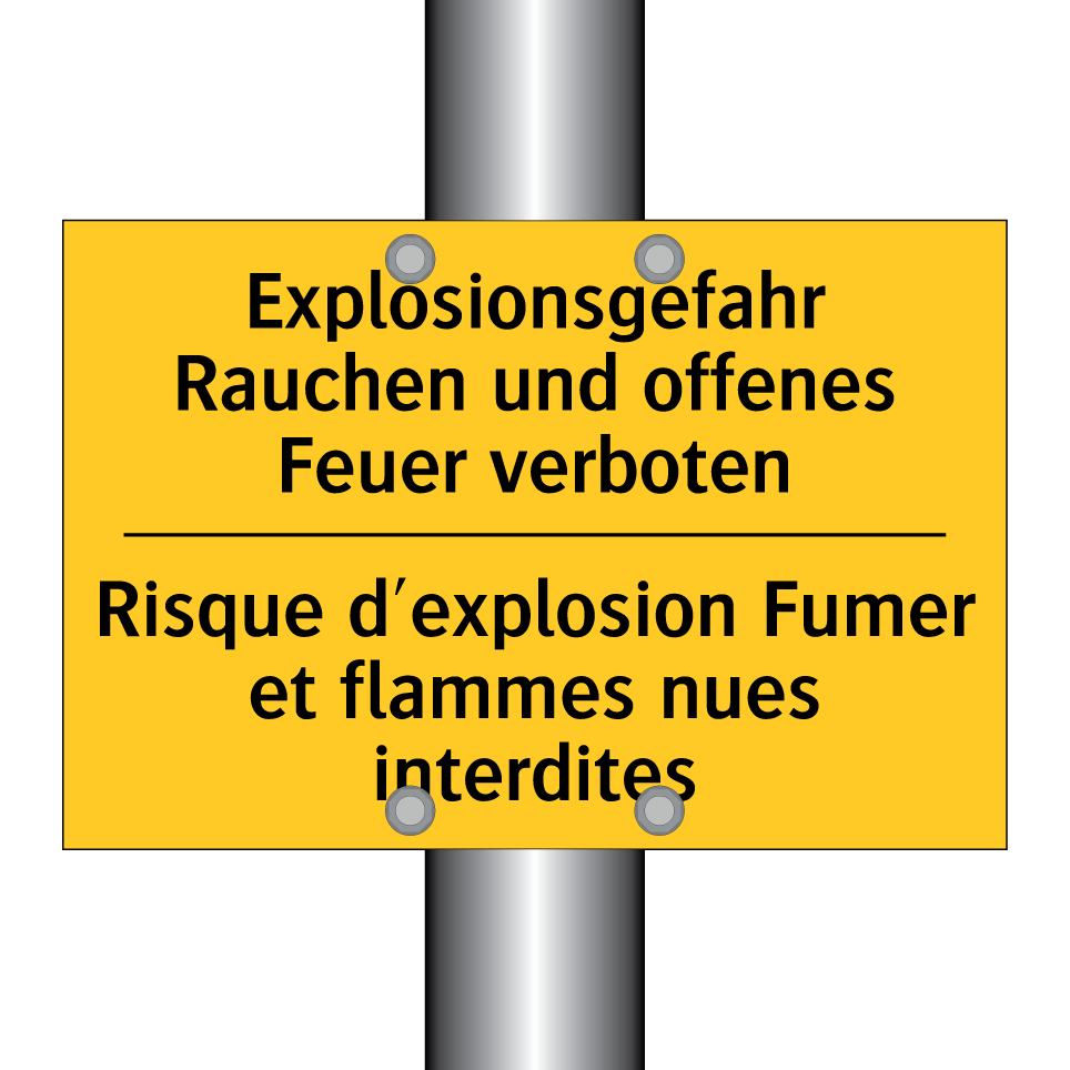 Explosionsgefahr Rauchen und offenes /.../ - Risque d'explosion Fumer et flammes /.../