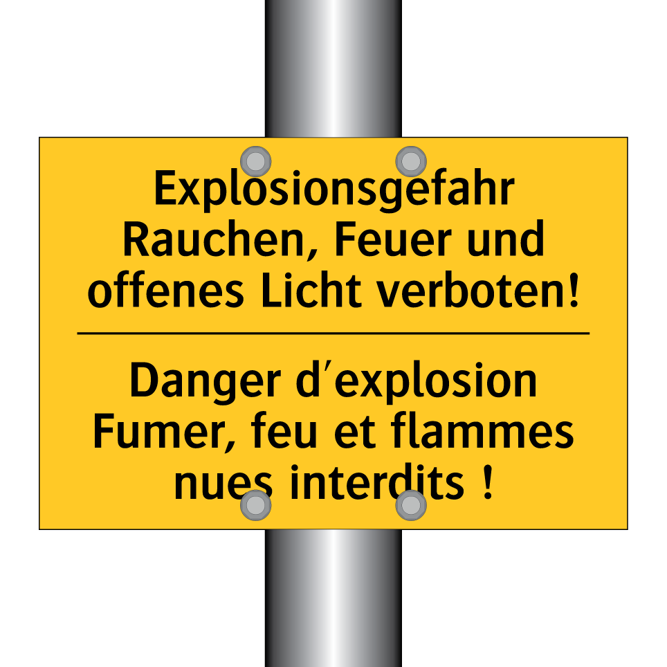 Explosionsgefahr Rauchen, Feuer /.../ - Danger d'explosion Fumer, feu /.../