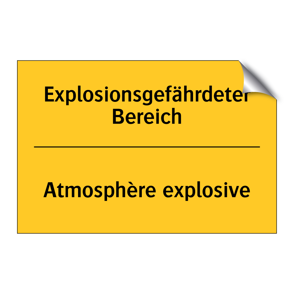 Explosionsgefährdeter Bereich - Atmosphère explosive