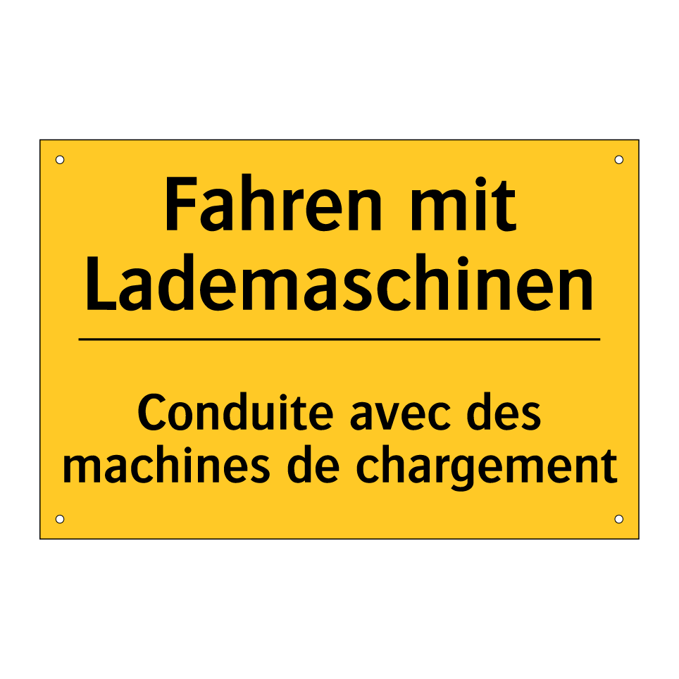 Fahren mit Lademaschinen - Conduite avec des machines de /.../
