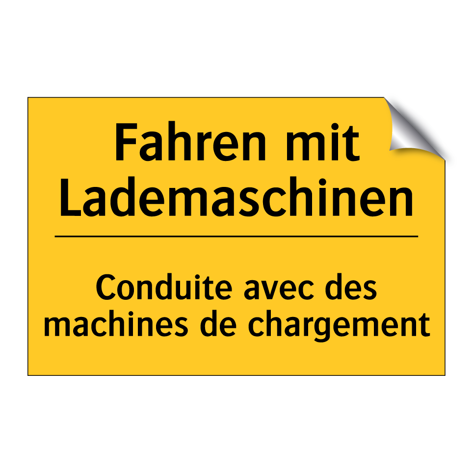 Fahren mit Lademaschinen - Conduite avec des machines de /.../
