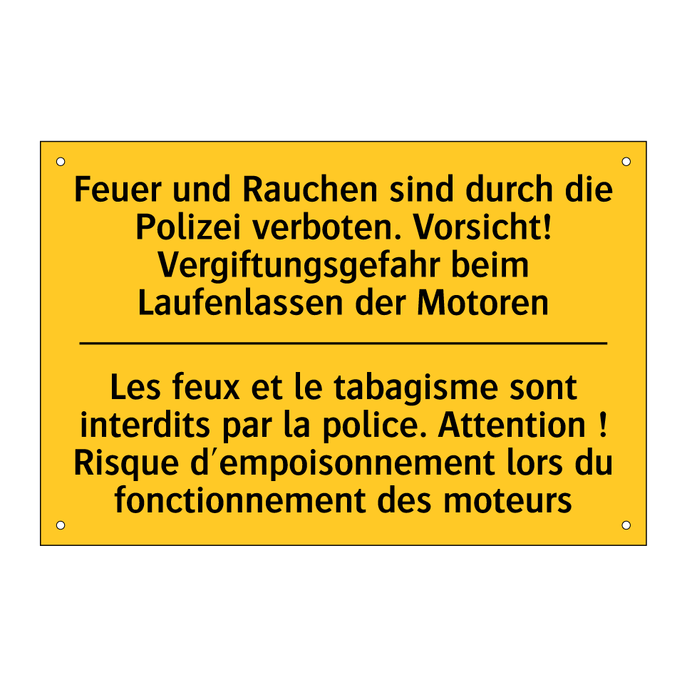 Feuer und Rauchen sind durch die /.../ - Les feux et le tabagisme sont /.../