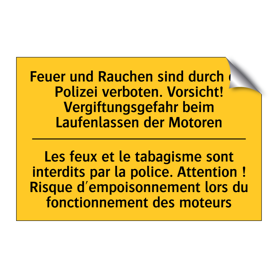 Feuer und Rauchen sind durch die /.../ - Les feux et le tabagisme sont /.../