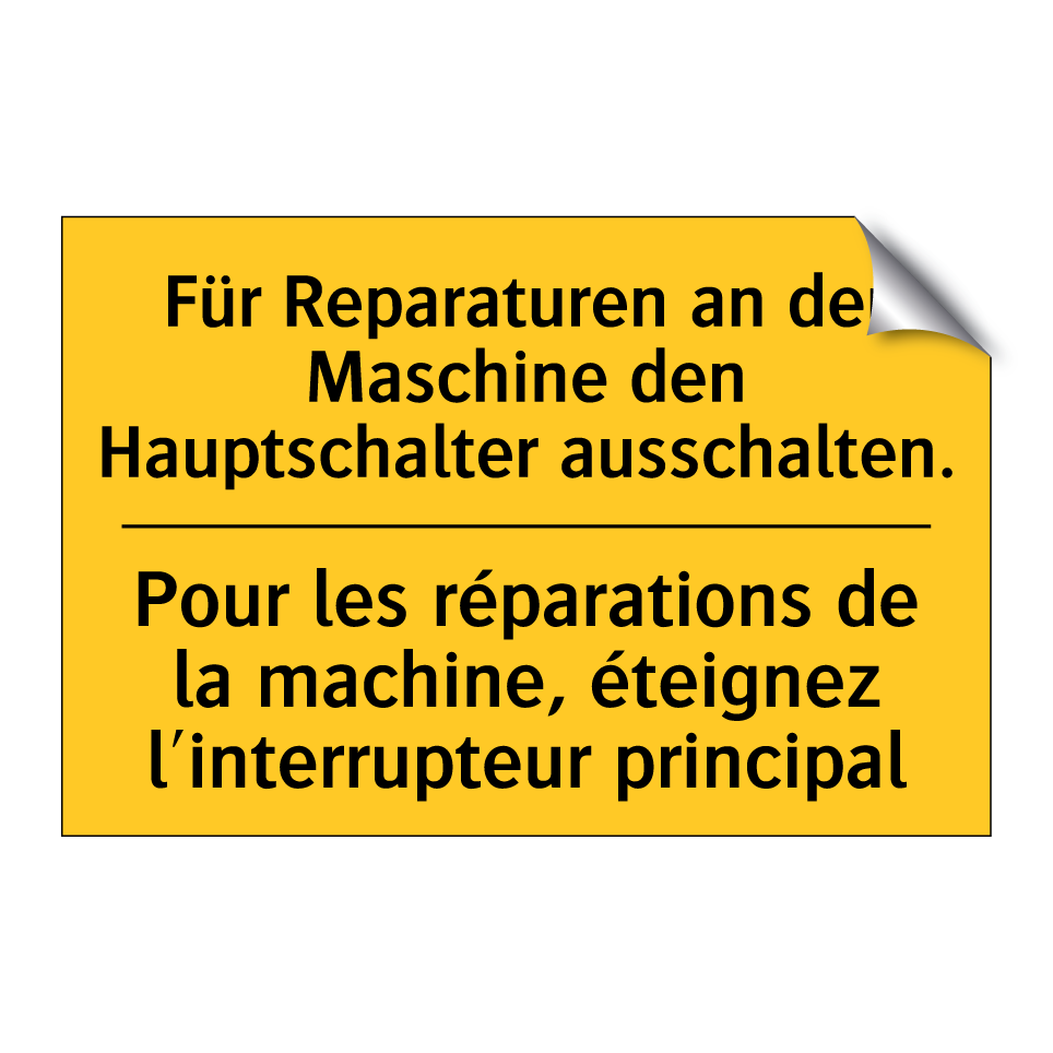Für Reparaturen an der Maschine /.../ - Pour les réparations de la machine, /.../
