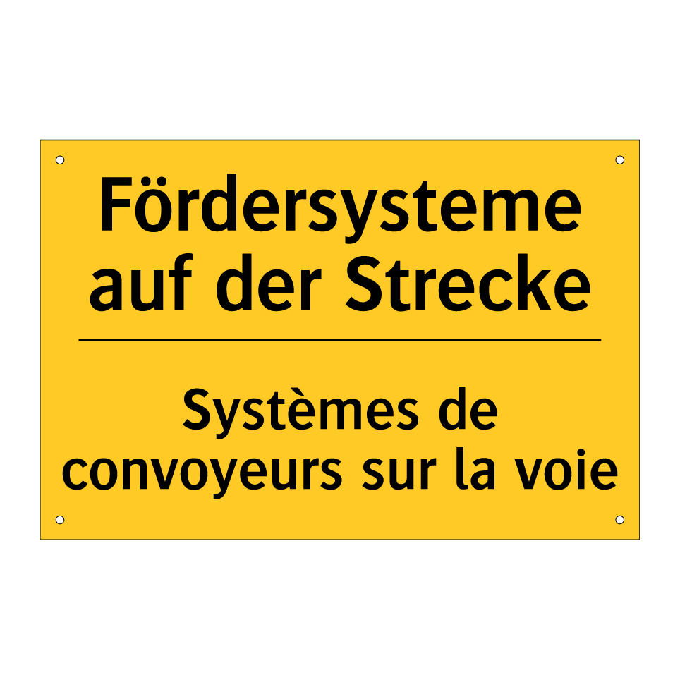 Fördersysteme auf der Strecke - Systèmes de convoyeurs sur la /.../