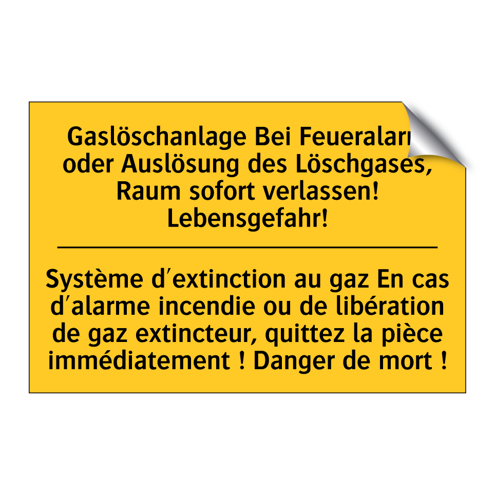 Gaslöschanlage Bei Feueralarm /.../ - Système d'extinction au gaz En /.../