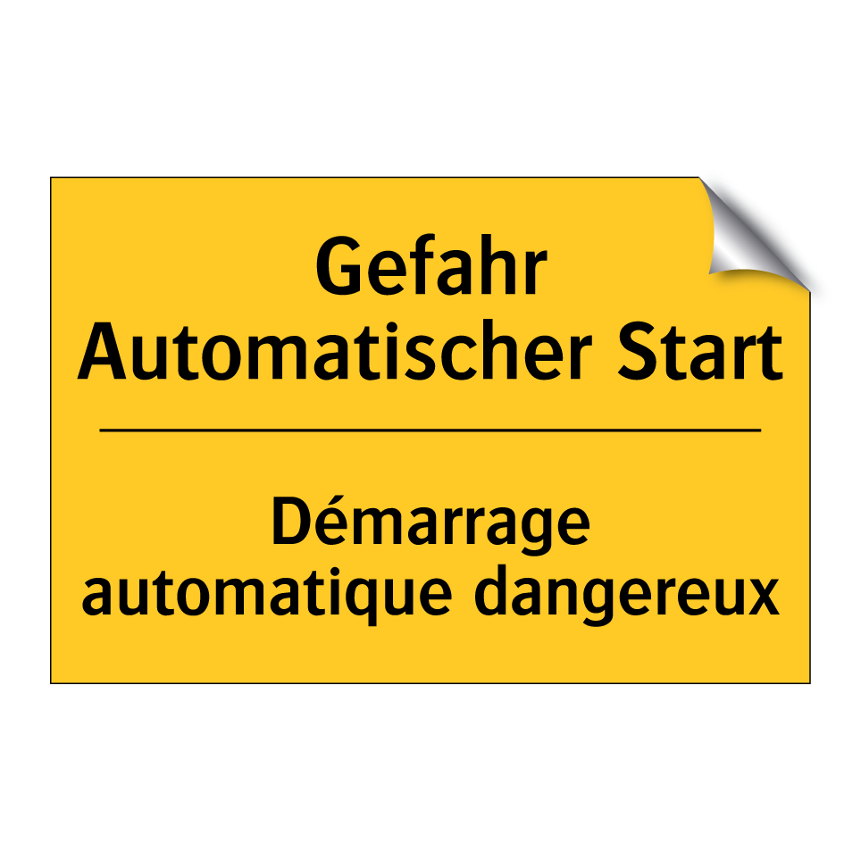 Gefahr Automatischer Start - Démarrage automatique dangereux /.../