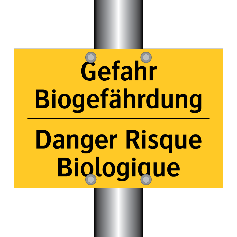 Gefahr Biogefährdung - Danger Risque Biologique