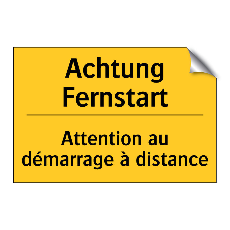 Achtung Fernstart - Attention au démarrage à distance /.../