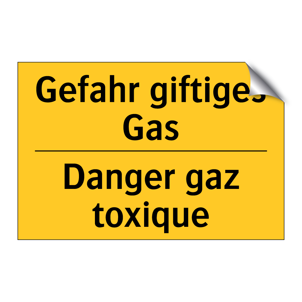 Gefahr giftiges Gas - Danger gaz toxique